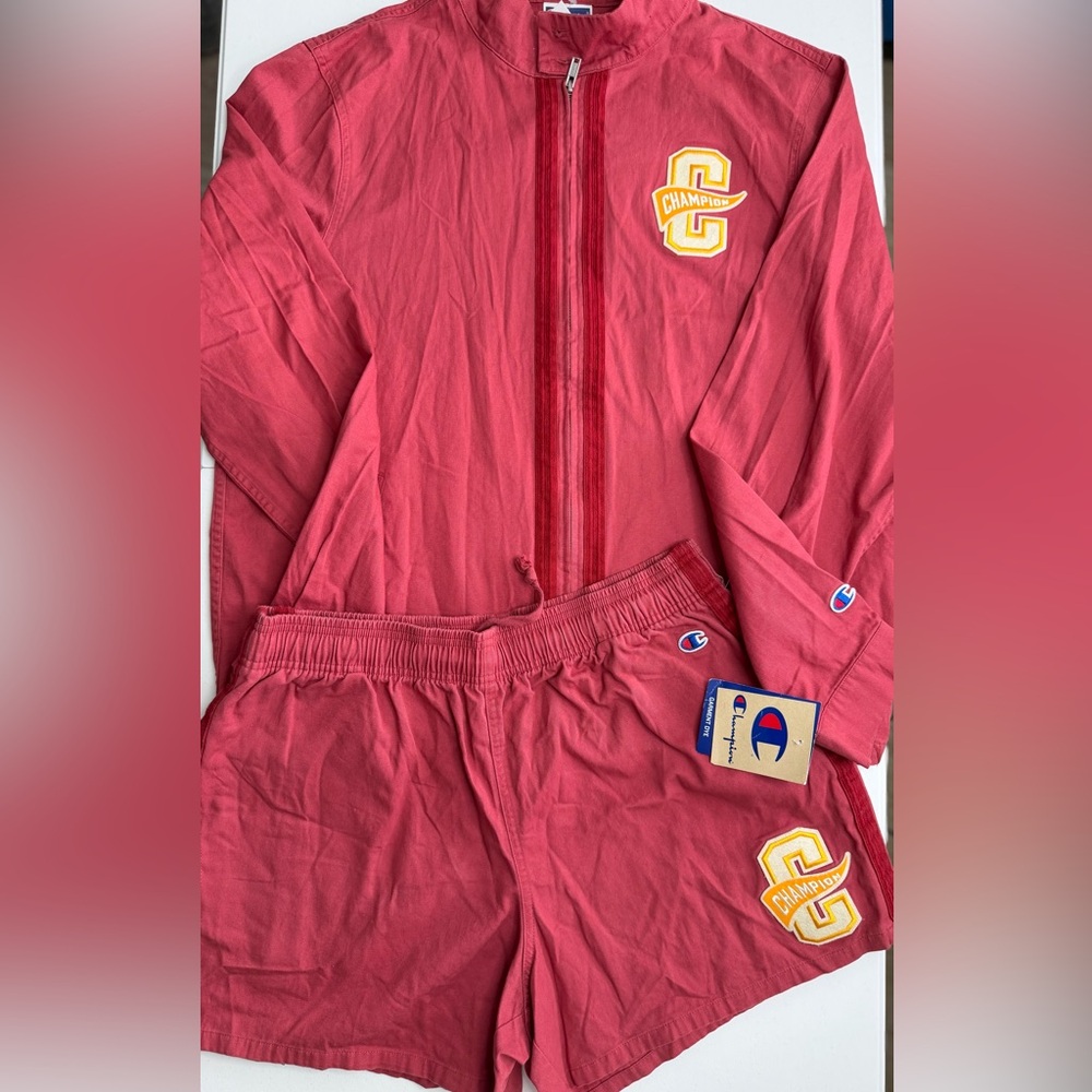 Champion 2 Piece Set Jacket & Shorts Red Size 1X NWT Matching Set